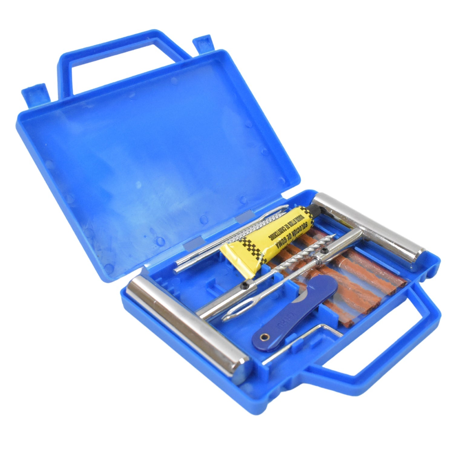 Portable Tire Repair Kit Tyre Repairing Tool Set with Box (13 Pcs Set) Portable Tire Repair Kit Tyre Repairing Tool Set with Box (13 Pcs Set)